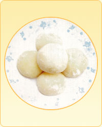 Frozen white peach